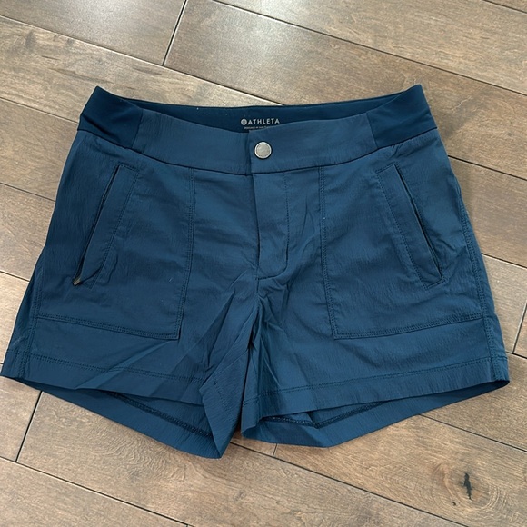 Athleta Trekkie Short 4" Constellation Blue | 2 - Picture 2 of 5